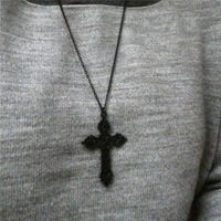 Casual Cool Style Cross Alloy Plating Unisex Pendant Necklace main image 5
