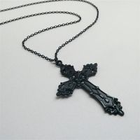 Casual Cool Style Cross Alloy Plating Unisex Pendant Necklace main image 4
