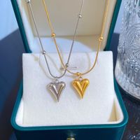 Titanium Steel Modern Style Plating Heart Shape Pendant Necklace main image 2