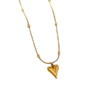 Titanium Steel Modern Style Plating Heart Shape Pendant Necklace main image 4