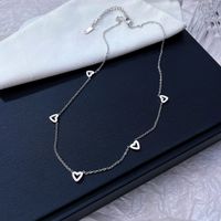 Simple Style Heart Shape Stainless Steel Titanium Steel Plating Necklace main image 4