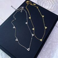 Simple Style Heart Shape Stainless Steel Titanium Steel Plating Necklace main image 1