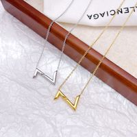 Elegant Lady Letter Stainless Steel Titanium Steel Plating Pendant Necklace main image 1