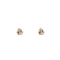 1 Set Simple Style Square Plating Inlay Alloy Zircon Ear Studs main image 5
