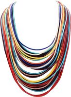 Exaggerated Solid Color Alloy Wax Line Wholesale Necklace sku image 1