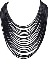Exaggerated Solid Color Alloy Wax Line Wholesale Necklace sku image 3