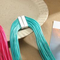 Exaggerated Solid Color Alloy Wax Line Wholesale Necklace sku image 6