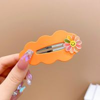 Kid's Sweet Waves Heart Shape Arylic Stoving Varnish Hair Clip sku image 5