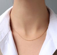 Ig Style Simple Style Solid Color Titanium Steel Plating 18k Gold Plated Necklace sku image 3