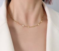 Ig Style Simple Style Solid Color Titanium Steel Plating 18k Gold Plated Necklace sku image 13