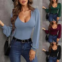 Women's Knitwear Long Sleeve Blouses Casual Solid Color main image 1