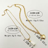 304 Stainless Steel Simple Style Classic Style Plating Heart Shape Fabric Necklace main image 5