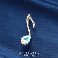 Retro Notas Aleación Embutido Diamantes De Imitación Mujeres Broches sku image 13