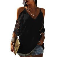 Women's Blouse Sleeveless Blouses Hollow Out Casual Solid Color main image 2