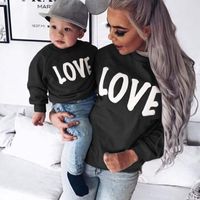 Father&son Casual Cute Letter Printing Hoodie Family Matching Outfits main image 4