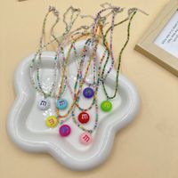 Lady Letter Seed Bead Wholesale Pendant Necklace main image 1