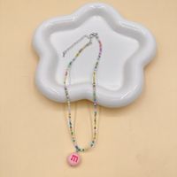 Lady Letter Seed Bead Wholesale Pendant Necklace sku image 8