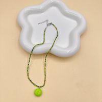 Lady Letter Seed Bead Wholesale Pendant Necklace sku image 3