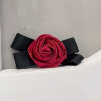 French Style Flower Cloth Handmade Hair Clip sku image 10