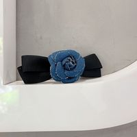French Style Flower Cloth Handmade Hair Clip sku image 6