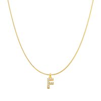 Simple Style Letter Copper Zircon Pendant Necklace In Bulk sku image 6