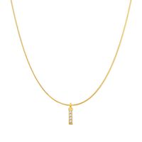 Simple Style Letter Copper Zircon Pendant Necklace In Bulk sku image 9
