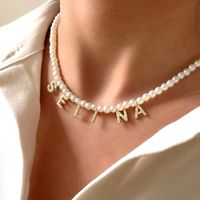 Bohemian Letter Stainless Steel Plating 18k Gold Plated Necklace main image 6