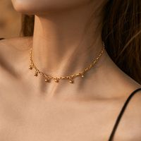 Retro Simple Style Geometric Copper Beaded Enamel Plating 18k Gold Plated Necklace sku image 28