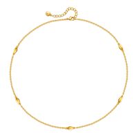 Casual Simple Style Solid Color Copper 18k Gold Plated Necklace In Bulk main image 4
