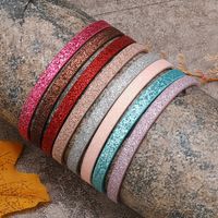 Wholesale Jewelry Bohemian Solid Color Pu Leather Rope Sequins Handmade Bracelets main image 5