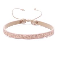 Wholesale Jewelry Bohemian Solid Color Pu Leather Rope Sequins Handmade Bracelets sku image 1