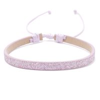 Wholesale Jewelry Bohemian Solid Color Pu Leather Rope Sequins Handmade Bracelets sku image 5
