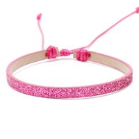 Wholesale Jewelry Bohemian Solid Color Pu Leather Rope Sequins Handmade Bracelets sku image 2