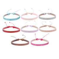 Wholesale Jewelry Bohemian Solid Color Pu Leather Rope Sequins Handmade Bracelets main image 4