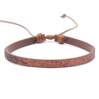 Wholesale Jewelry Bohemian Solid Color Pu Leather Rope Sequins Handmade Bracelets sku image 3