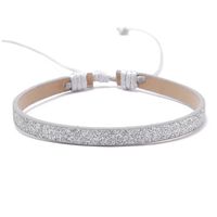 Wholesale Jewelry Bohemian Solid Color Pu Leather Rope Sequins Handmade Bracelets sku image 6