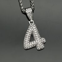 Básico Número Acero Inoxidable Enchapado Embutido Diamante Artificial Encantos Collar sku image 11