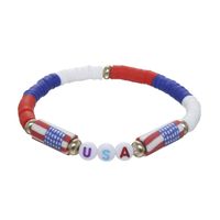Wholesale Jewelry Ethnic Style Letter American Flag Soft Clay Bracelets sku image 8