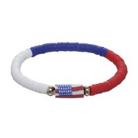 Joyería Al Por Mayor Estilo Étnico Letra Bandera Estadounidense Arcilla Suave Pulsera sku image 6