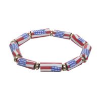 Wholesale Jewelry Ethnic Style Letter American Flag Soft Clay Bracelets sku image 9