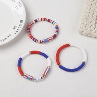 Wholesale Jewelry Ethnic Style Letter American Flag Soft Clay Bracelets main image 3