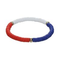Wholesale Jewelry Ethnic Style Letter American Flag Soft Clay Bracelets sku image 3