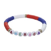 Wholesale Jewelry Ethnic Style Letter American Flag Soft Clay Bracelets sku image 4