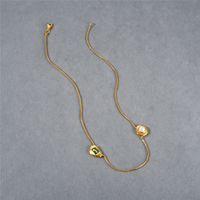 Retro Schmuck Kupfer Überzug Inlay Künstliche Edelsteine Künstliche Perlen Halskette sku image 1