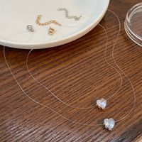 Modern Style Heart Shape Artificial Gemstones Alloy Wholesale Pendant Necklace main image 5