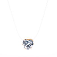Modern Style Heart Shape Artificial Gemstones Alloy Wholesale Pendant Necklace sku image 2