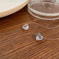Modern Style Heart Shape Artificial Gemstones Alloy Wholesale Pendant Necklace main image 3
