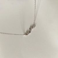 Süss Herzform Sterling Silber Überzug Inlay Künstlicher Diamant Halskette 1 Stück main image 4