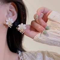 Mignon Fleur Alliage Placage Femmes Boucles D'oreilles 1 Paire main image 5