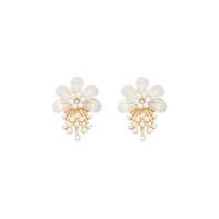 Mignon Fleur Alliage Placage Femmes Boucles D'oreilles 1 Paire main image 2